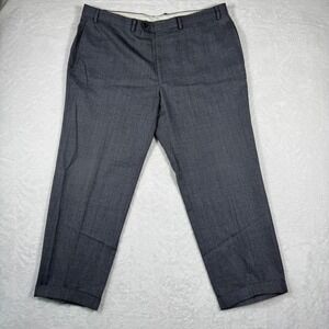 Lauren Ralph Lauren Mens Total Comfort Gray 100% Wool Dress Pants Cuffed 42x32